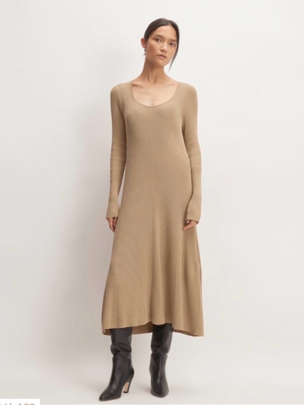 everlane ribbed scoopneck dress